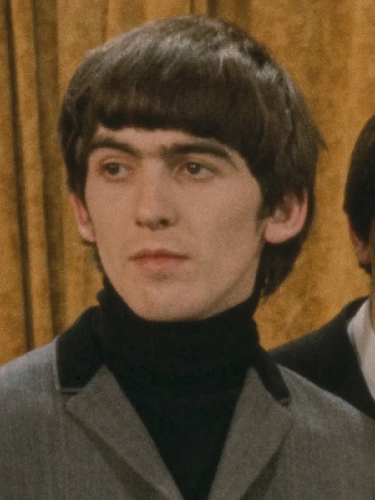 George Harrison in a 1964 publicity photograph from The Ed Sullivan Show